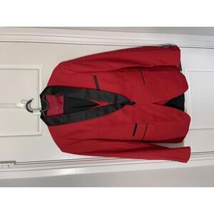 Suit for Men Size XS Red and Black Shawl Lapel 3 Pieces M541